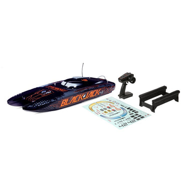 Pro Boat Blackjack 42 inch 8S Brushless RC Catamaran (Black/Orange) PRB08043T1